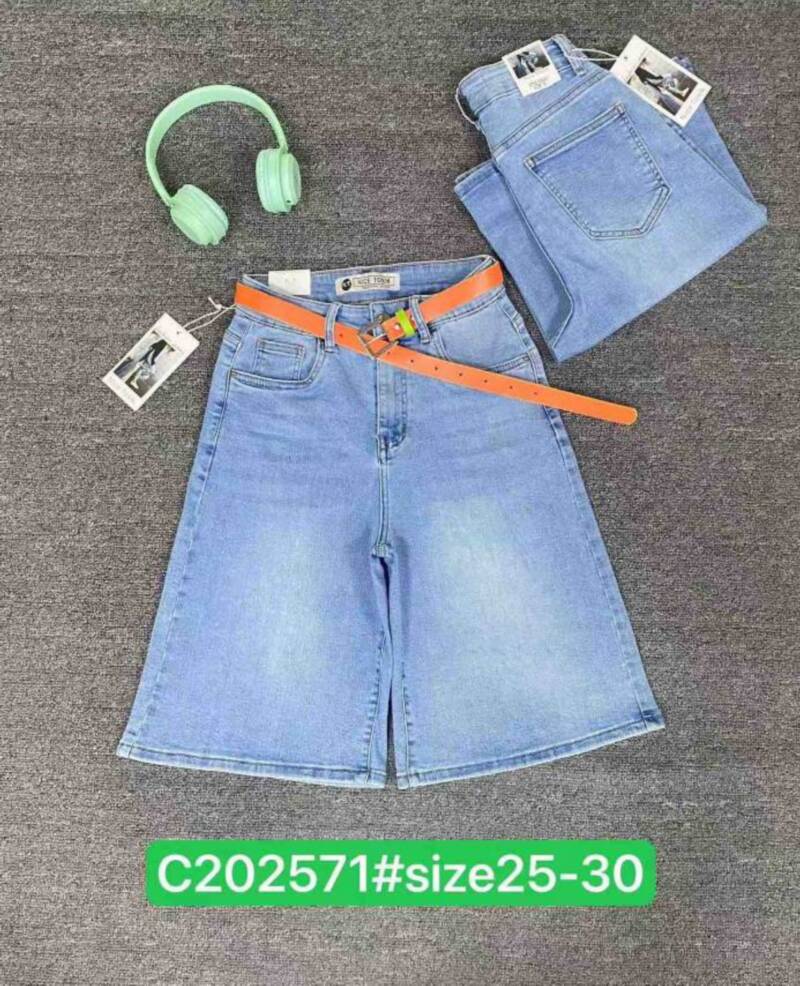 Rybaczki damskie jeansy Roz 25-30, 1 Kolor Paczka 10 szt